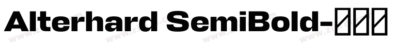 Alterhard SemiBold字体转换